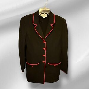 St. John Collection by Marie‎ Gray Black Sweater Blazer